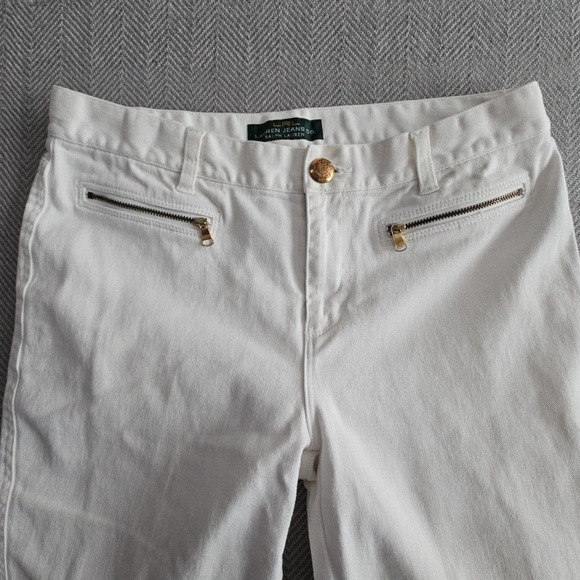 Lauren Ralph Lauren Green Label Jeans White Classic Straight Women’s Size 6 - Picture 15 of 16